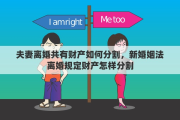 夫妻离婚共有财产如何分割，新婚姻法离婚规定财产怎样分割