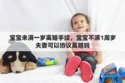 宝宝未满一岁离婚手续，宝宝不满1周岁夫妻可以协议离婚吗