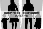 离婚财产分配法律，新婚姻法离婚规定财产怎样分割
