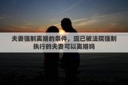 夫妻强制离婚的条件，现已被法院强制执行的夫妻可以离婚吗