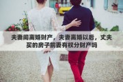 夫妻间离婚财产，夫妻离婚以后，丈夫买的房子前妻有权分财产吗