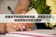 非婚生子女的抚养权问题，非婚生子女抚养权协议书怎么有效