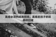 离婚必须判抚养权吗，离婚后孩子的抚养权归谁