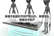离婚不知道对方财产怎么办，离婚怎么调查对方财产