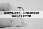 离婚还可以起诉吗，起诉离婚还能去民政局办理离婚手续吗