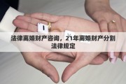 法律离婚财产咨询，21年离婚财产分割法律规定