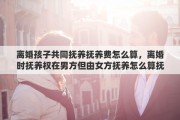 离婚孩子共同抚养抚养费怎么算，离婚时抚养权在男方但由女方抚养怎么算抚养费