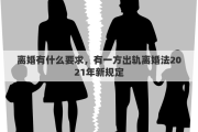 离婚有什么要求，有一方出轨离婚法2021年新规定