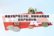 离婚才财产怎么分配，新婚姻法离婚规定财产怎样分割
