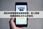 部队申请离婚要走哪些程序，军人离婚需要到部队办什么手续吗