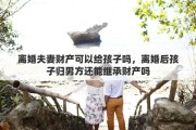 离婚夫妻财产可以给孩子吗，离婚后孩子归男方还能继承财产吗