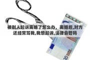 被别人起诉离婚了怎么办，离婚后,对方还经常骂我,我想起诉,法律会管吗