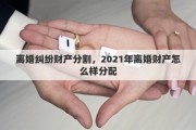 离婚纠纷财产分割，2021年离婚财产怎么样分配