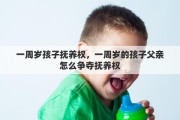 一周岁孩子抚养权，一周岁的孩子父亲怎么争夺抚养权
