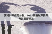 离婚财产债务分割，2021离婚财产债务分割最新标准