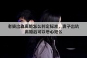 老婆出轨离婚怎么判定标准，妻子出轨离婚后可以恶心她么