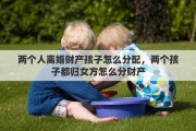 两个人离婚财产孩子怎么分配，两个孩子都归女方怎么分财产