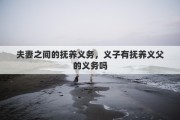 夫妻之间的抚养义务，义子有抚养义父的义务吗