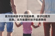 男方扶养孩子女方抚养费，孩子归男方抚养，女方需要付孩子抚养费吗