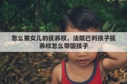 怎么要女儿的抚养权，法院已判孩子抚养权怎么带回孩子