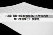 不履行离婚协议起诉案由，不给抚养费执行立案属于什么案由