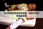 关于赡养抚养扶养的区别，收养与抚养有哪些区别