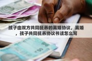 孩子由双方共同抚养的离婚协议，离婚，孩子共同抚养协议书该怎么写