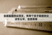 自愿离婚协议范文，有两个孩子离婚协议该怎么写，自愿离婚