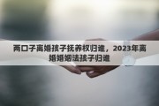 两口子离婚孩子抚养权归谁，2023年离婚婚姻法孩子归谁