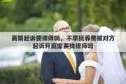离婚起诉要律师吗，不拿抚养费被对方起诉开庭需要找律师吗