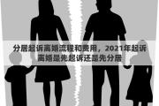分居起诉离婚流程和费用，2021年起诉离婚是先起诉还是先分居