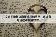 女方怀孕起诉离婚流程和费用，起诉离婚流程和费用2021