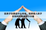 抚养子女费是什么标准，赡养老人的子女如何对费用进行分摊