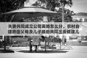 夫妻共同成立公司离婚怎么分，农村自建房由父母及儿子婚后共同出资修建儿子离婚该怎么算