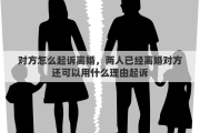对方怎么起诉离婚，两人已经离婚对方还可以用什么理由起诉