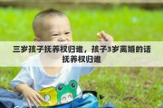三岁孩子抚养权归谁，孩子3岁离婚的话抚养权归谁