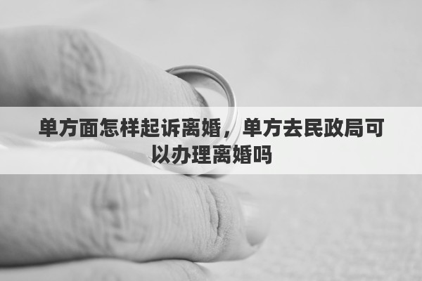 单方面怎样起诉离婚，单方去民政局可以办理离婚吗