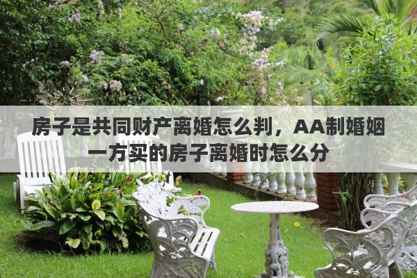 房子是共同财产离婚怎么判，AA制婚姻一方买的房子离婚时怎么分
