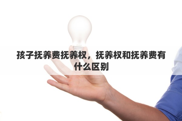 孩子抚养费抚养权，抚养权和抚养费有什么区别