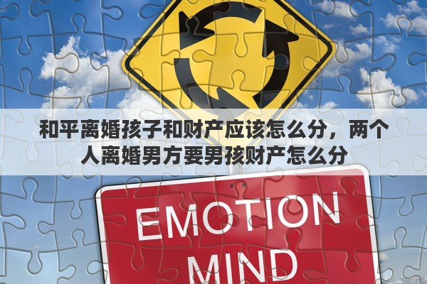和平离婚孩子和财产应该怎么分，两个人离婚男方要男孩财产怎么分