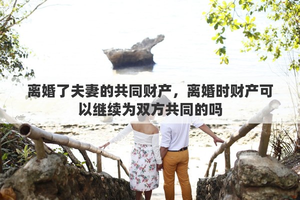 离婚了夫妻的共同财产，离婚时财产可以继续为双方共同的吗