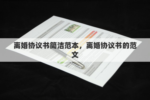 离婚协议书简洁范本，离婚协议书的范文