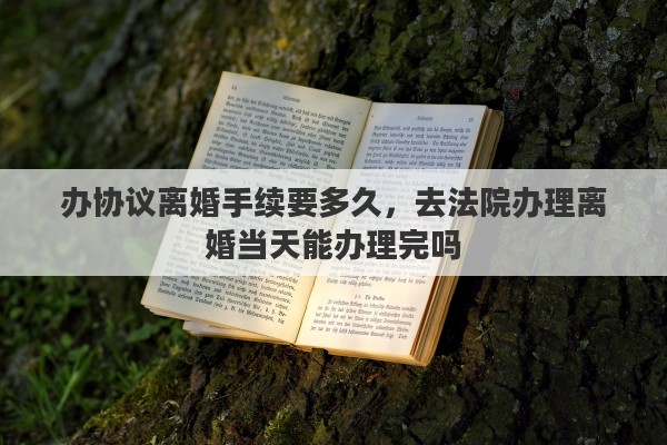 办协议离婚手续要多久，去法院办理离婚当天能办理完吗