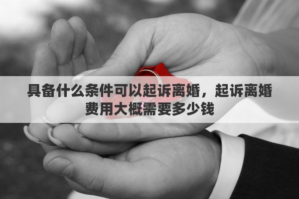 具备什么条件可以起诉离婚，起诉离婚费用大概需要多少钱