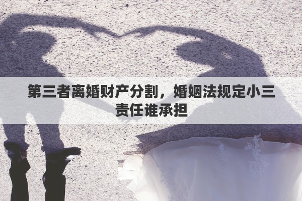 第三者离婚财产分割，婚姻法规定小三责任谁承担