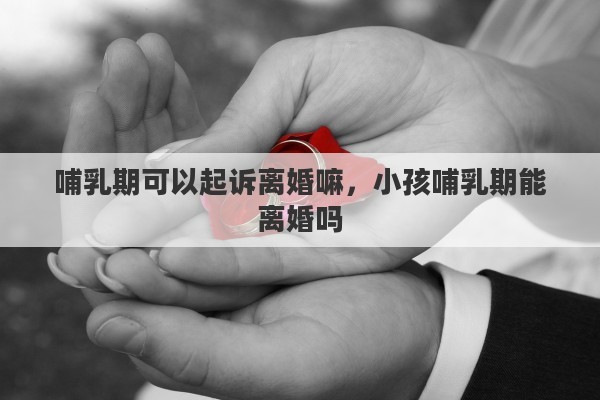 哺乳期可以起诉离婚嘛，小孩哺乳期能离婚吗