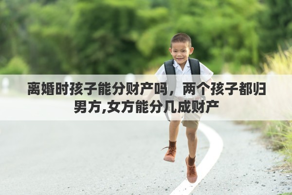 离婚时孩子能分财产吗，两个孩子都归男方,女方能分几成财产