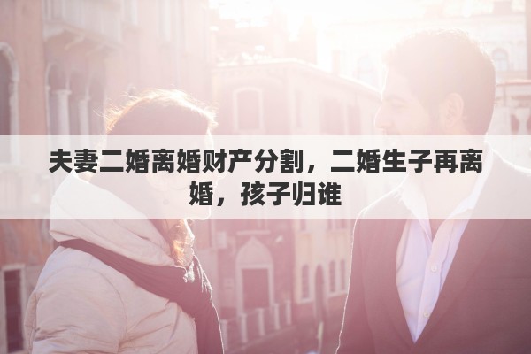 夫妻二婚离婚财产分割，二婚生子再离婚，孩子归谁