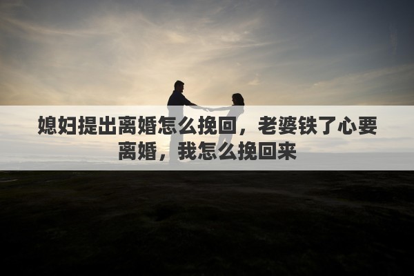 媳妇提出离婚怎么挽回，老婆铁了心要离婚，我怎么挽回来