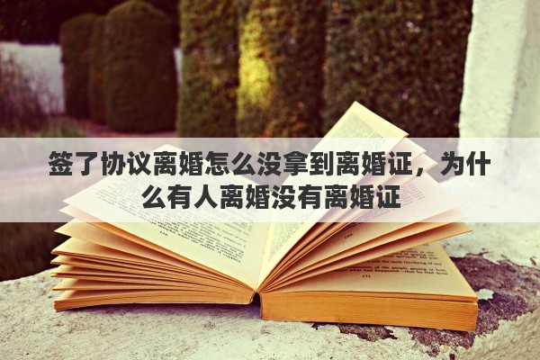 签了协议离婚怎么没拿到离婚证，为什么有人离婚没有离婚证